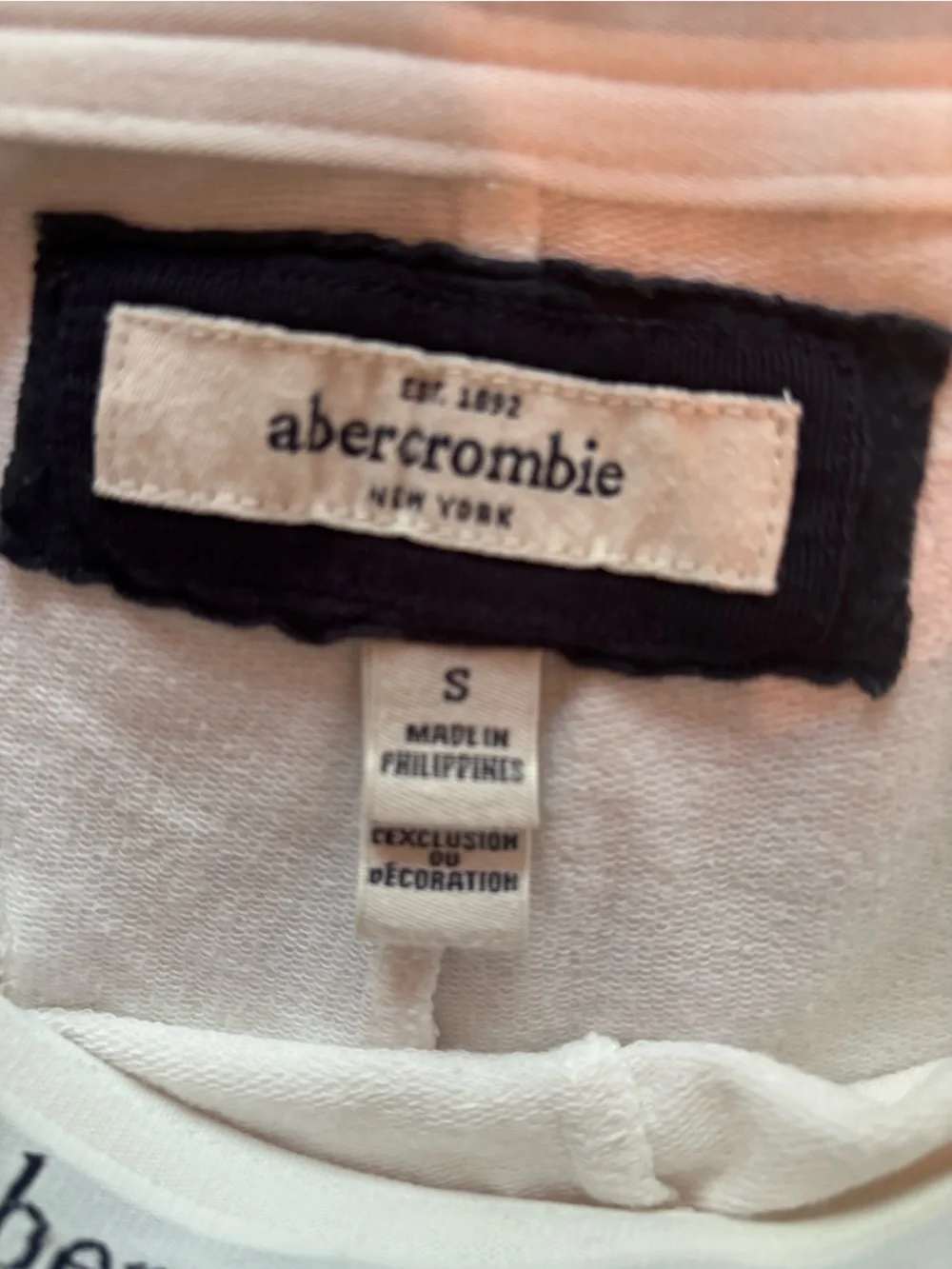 Abercrombie & Fitch White Low-Rise Logo Bike Shorts